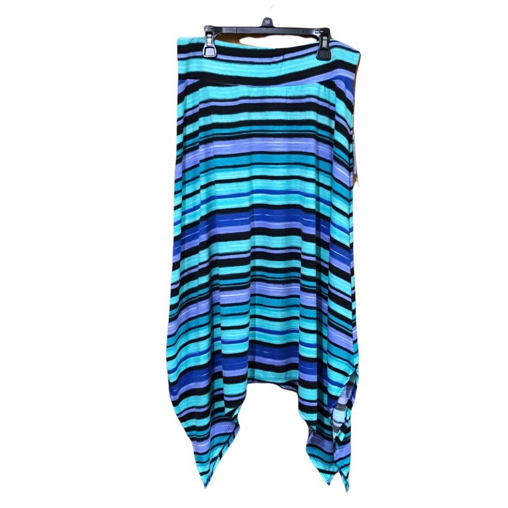 Joe B by Joe Benbasset Striped Long Skirt, Ocean Blue, X-Large
